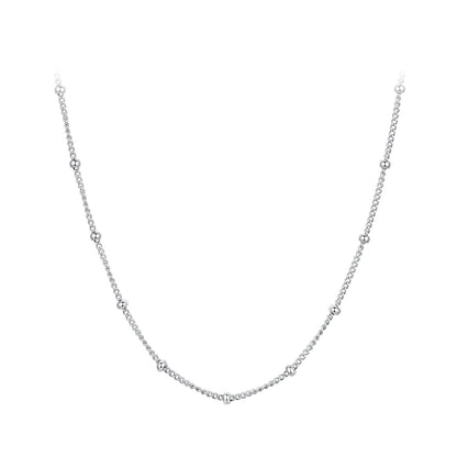 925 Sterling Silver Plated Platinum 45cm Necklace for Women