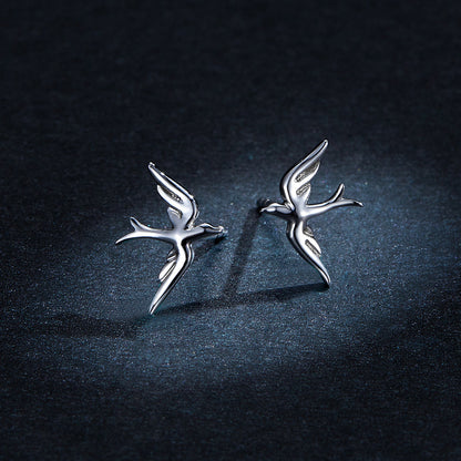 925 Sterling Silver Earrings 0.7*1.2cm for Women