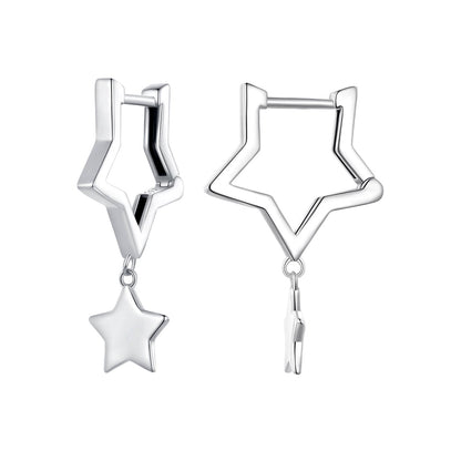 925 Sterling Silver Earrings 25*8mm for Women