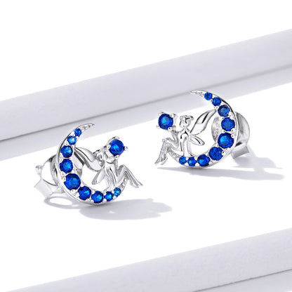 925 Sterling Silver Plated Platinum Pavé Setting CZ Earrings