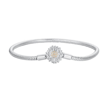 925 Sterling Silver Pavé Setting CZ Bracelet for Women - 17.0 Size, 170mm Length, 3mm Chain Thickness