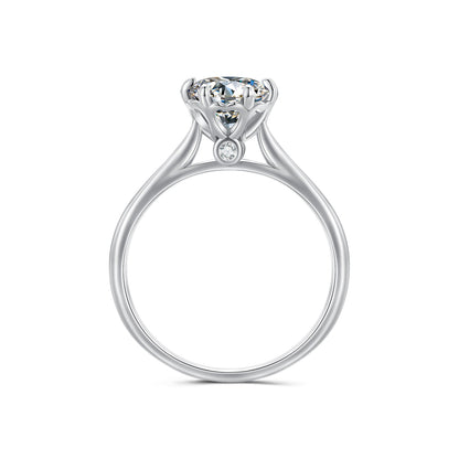 925 Sterling Silver Moissanite 1 Carat Ring Size 6 for Women
