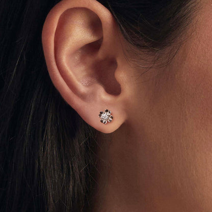 925 Sterling Silver Moissanite Earrings 0.6cm for Women