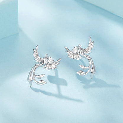 925 Sterling Silver Plated White Gold Earrings for Women