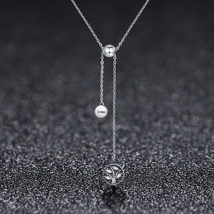 925 Sterling Silver Necklace 42CM Length with 9.5CM Pendant for Women