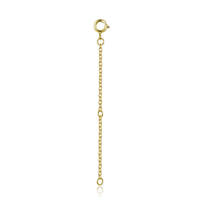 925 Sterling Silver + Plated Platinum 10cm Extension Chain Necklace