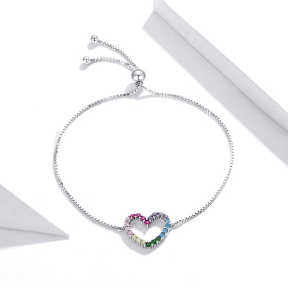925 Sterling Silver Bracelet with Pavé Setting CZ
