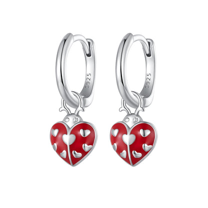 S925 Sterling Silver Enamel Process Pavé Set CZ Earrings