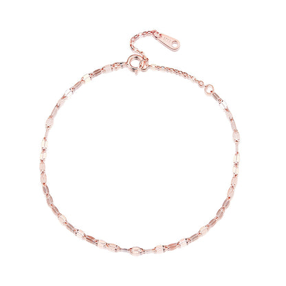 925 Sterling Silver Adjustable Rose Gold Bracelet for Women