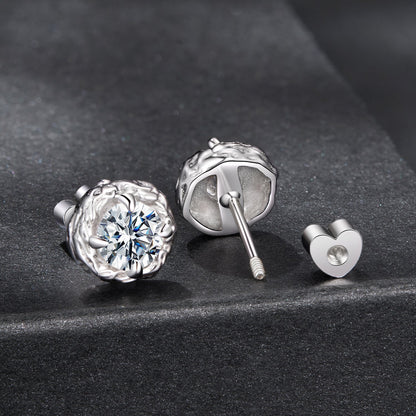 925 Sterling Silver 0.5 Carat Moissanite Earring for Women