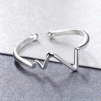 925 Sterling Silver Platinum Plated 0.1cm Ring for Men