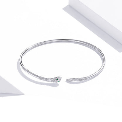 S925 Sterling Silver Bracelet with Pavé Setting CZ 6cm Diameter for Women