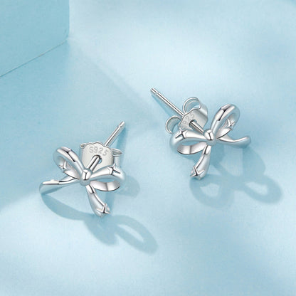 925 Sterling Silver Plated White Gold Earrings