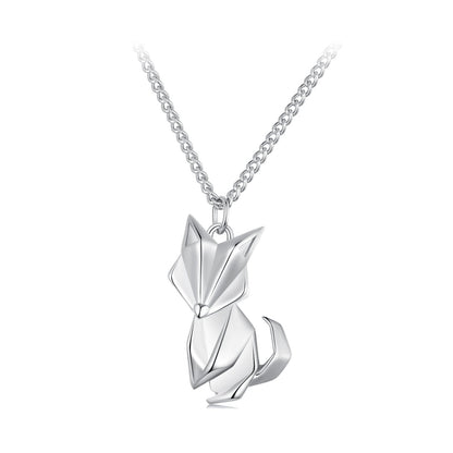 925 Sterling Silver 16mm x 10mm Platinum Plated Necklace for Unisex