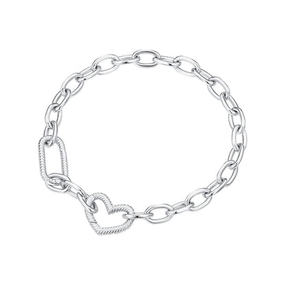 925 Sterling Silver Plated 190mm Bracelet for Women