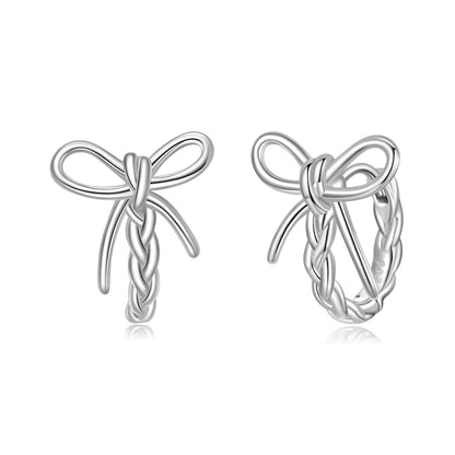 925 Sterling Silver Earrings with White Gold Plating for Women