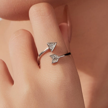 925 Sterling Silver White Gold Plated Pavé CZ Rings for Women