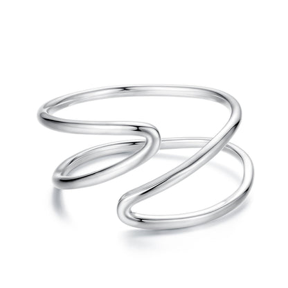925 Sterling Silver Oxidized Silver 0.12-0.9cm Ring for Unisex