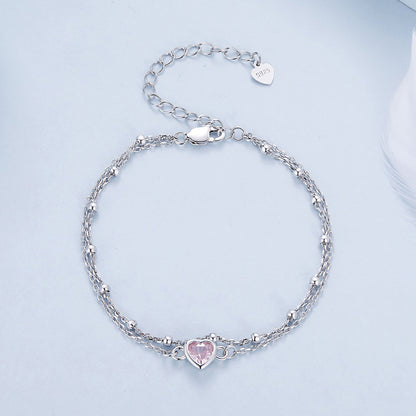 S925 Sterling Silver Pavé CZ Plated Bracelet for Women