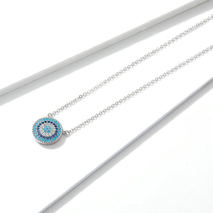 925 Sterling Silver Necklace 40+5cm Pendant 1.2*1.2cm for Women