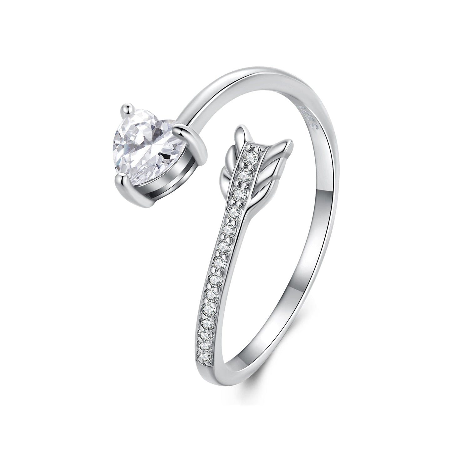 925 Sterling Silver Oxidized Pavé Setting CZ Ring