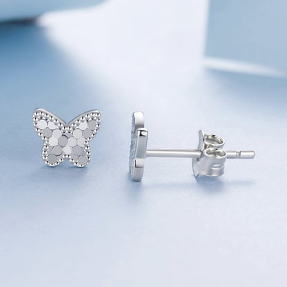 925 Sterling Silver Earrings with Plated White Gold for Women