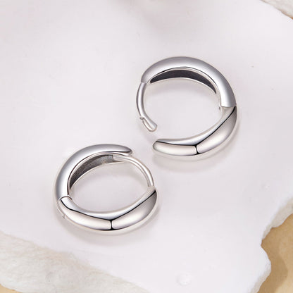 925 Sterling Silver Oxidized Hoop Earrings for Women