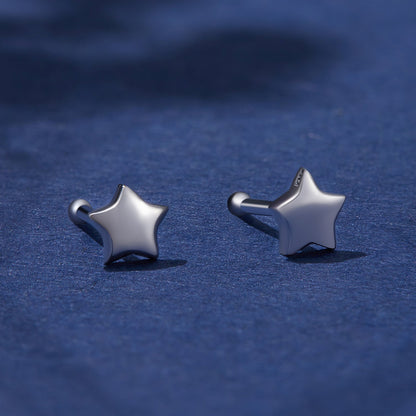 S925 Sterling Silver Earrings with Plated Platinum Finish for Women