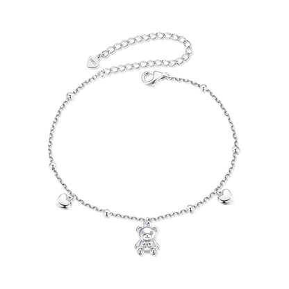 925 Sterling Silver Bracelet with Pavé Setting CZ, 150+60mm Length for Women