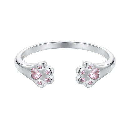925 Sterling Silver White Gold Plated Pavé Setting CZ Ring