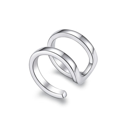 925 Sterling Silver Earrings 1.2*0.8cm with Platinum Plating for Women