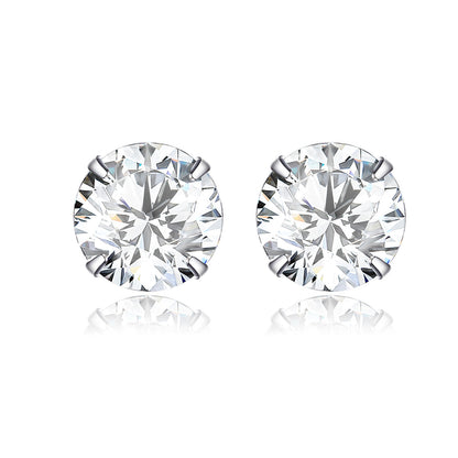 925 Sterling Silver Earrings with Pavé Setting CZ