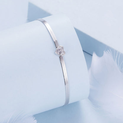 925 Sterling Silver Pavé CZ Bracelet for Women