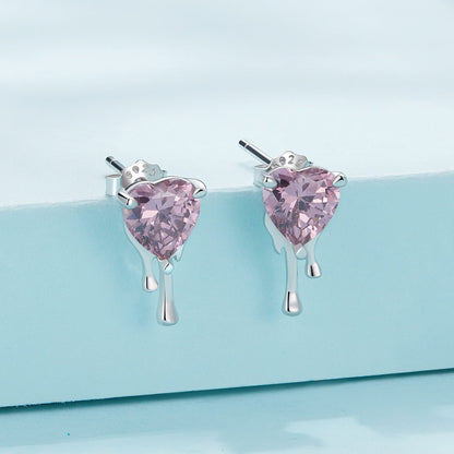 925 Sterling Silver CZ Earrings with Pavé Setting for Women