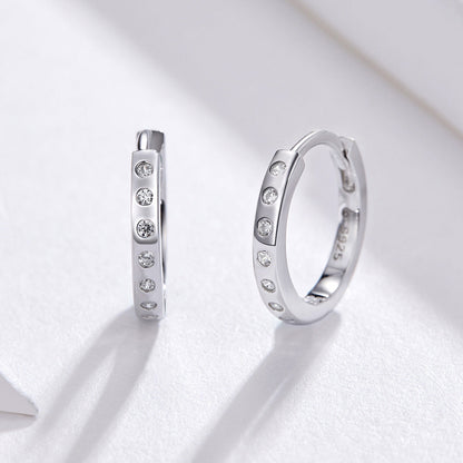 925 Sterling Silver Earrings with Pavé Setting CZ for Women