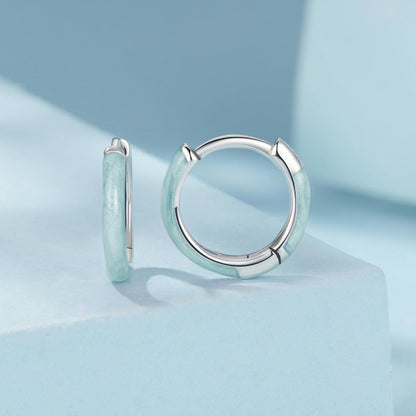 925 Sterling Silver Enamel Oxidized Earrings for Women