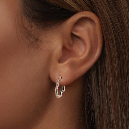 925 Sterling Silver & Oxidized Silver Earrings for Women