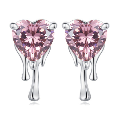925 Sterling Silver CZ Earrings with Pavé Setting for Women