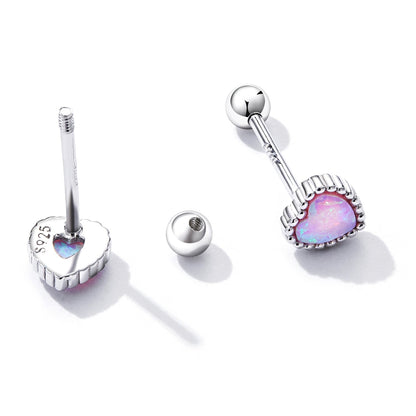 925 Sterling Silver Translucent Opal Earrings for Women
