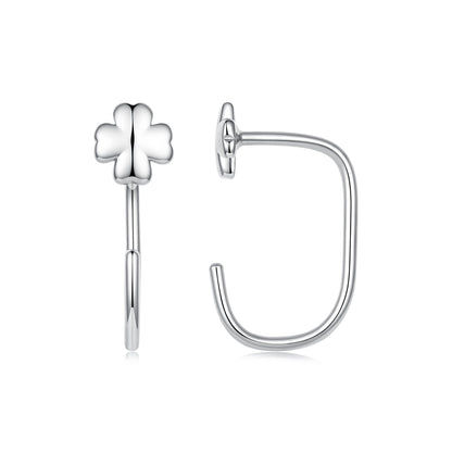 S925 Silver Brass and White Gold Plated 1.4cm Earrings for Women