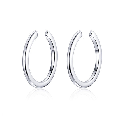 925 Sterling Silver Earrings with Platinum Plating, 1.3cm for Women