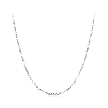 925 Sterling Silver Plated Platinum Necklace 400+50mm for Women
