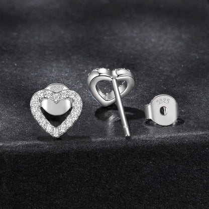 925 Sterling Silver Moissanite 0.10 Carat Earrings for Women