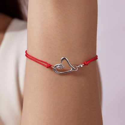 925 Sterling Silver White Gold Plated Bracelet with CZ Pavé Setting, 15+6cm Length for Women