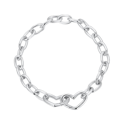 925 Sterling Silver Plated White Gold 19.0 cm Bracelet