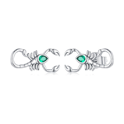 925 Sterling Silver Earrings with Pavé Setting CZ and Oxidized Finish for Women