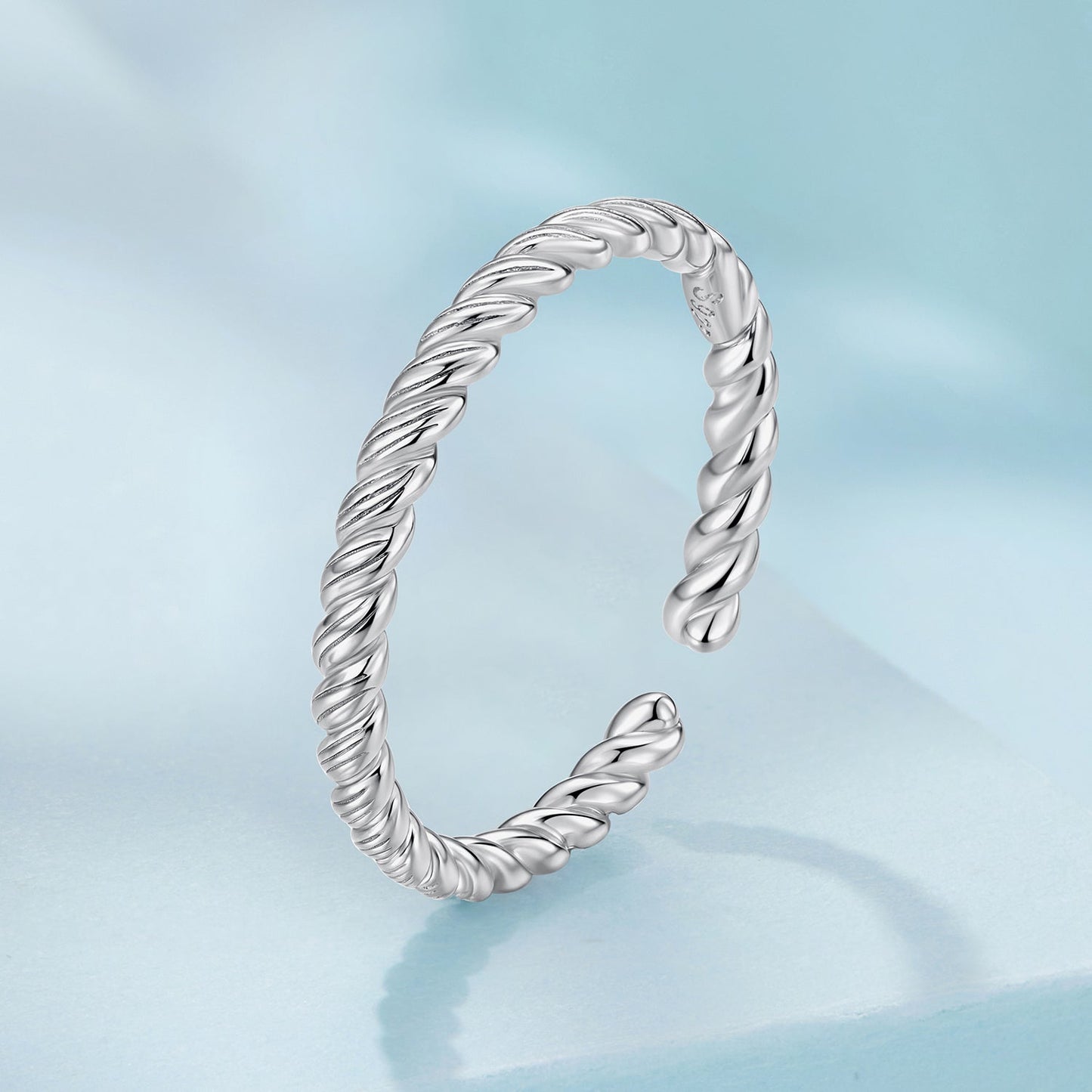 925 Sterling Silver White Gold Plated Ring for Women