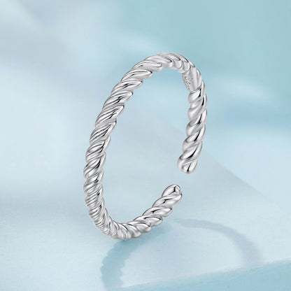 925 Sterling Silver White Gold Plated Ring for Women