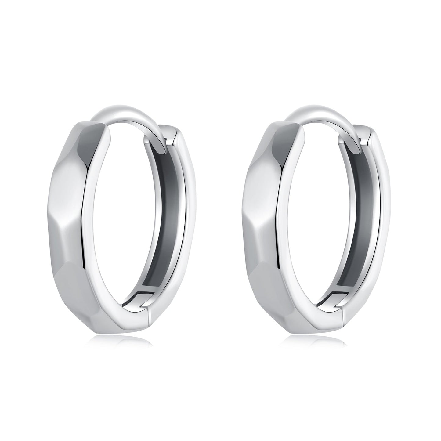 925 Sterling Silver Earrings 1.3*0.3cm for Women