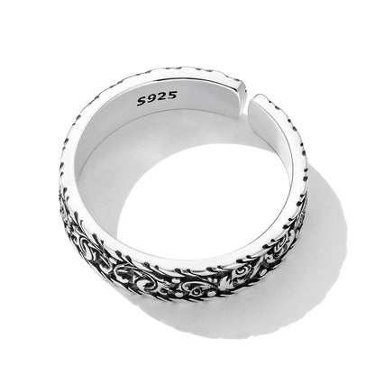 925 Oxidized Silver 0.5cm Ring
